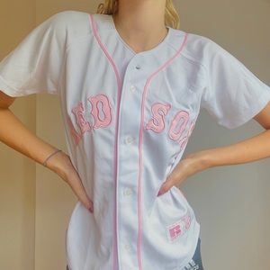 Red Sox Pink and White Jersey